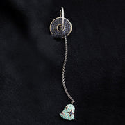blue wind chime silver jewelry, view 3 - MRSLM