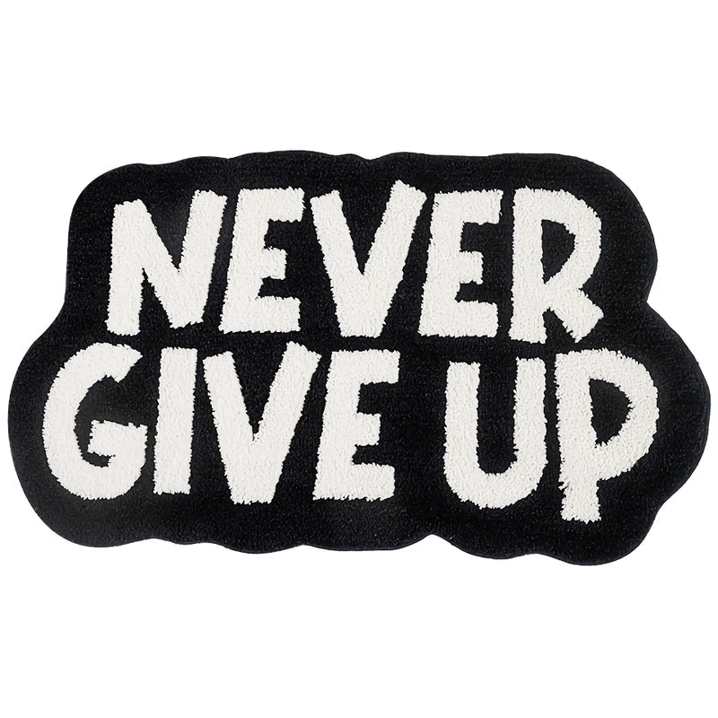 never give up tufted rug, view 2 - MRSLM