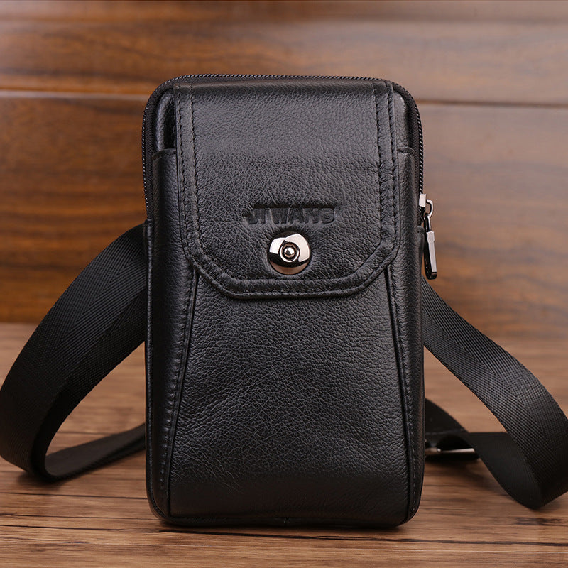 mini cowhide phone waist bag, view 6 - MRSLM