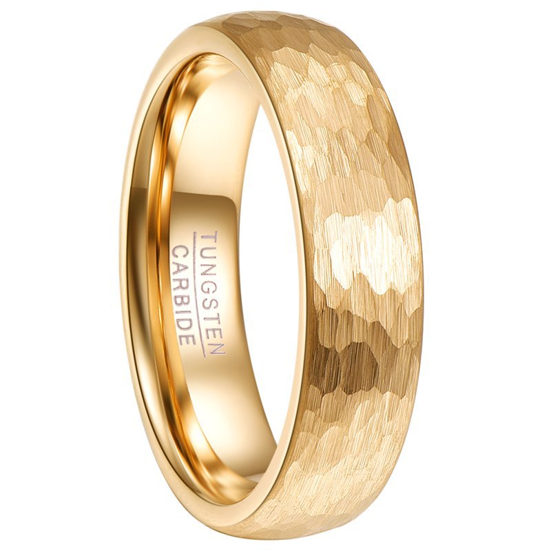 gold plated tungsten steel ring 6mm, view 2 - MRSLM