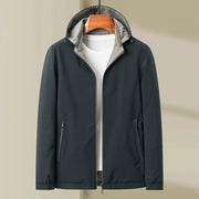 Men's hooded zipper coat, view 8 - MRSLM