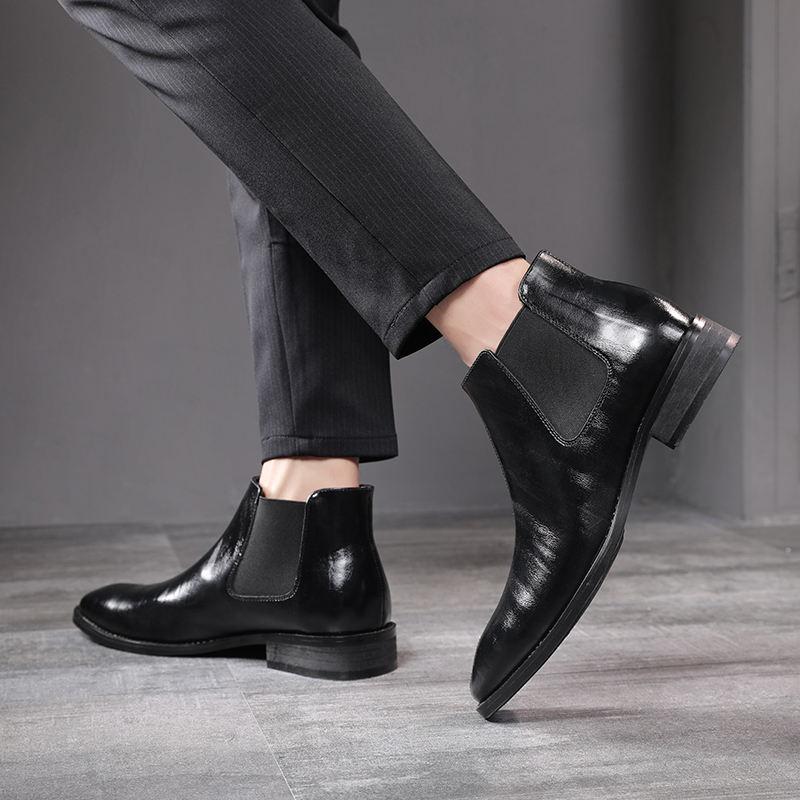 men's leather chelsea boots, view 8 - MRSLM