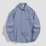 men's loose cotton shirt coat, view 8 - MRSLM