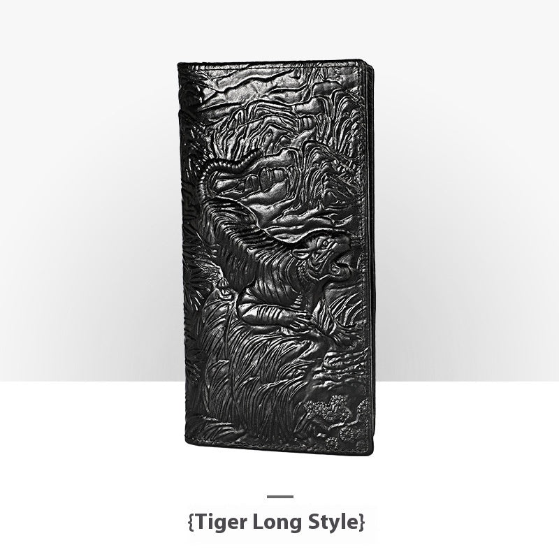 embossed leather wallet, view 8 - MRSLM