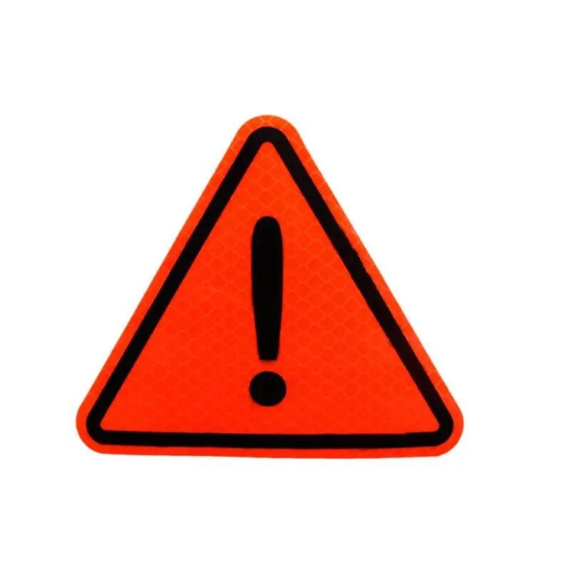 reflective safety triangle decal, view 4 - MRSLM