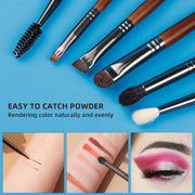 8-piece natural hair makeup brush set, view 7 - MRSLM