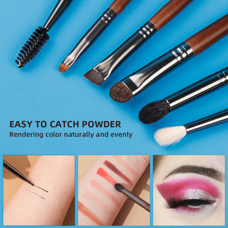 8-piece natural hair makeup brush set, view 7 - MRSLM