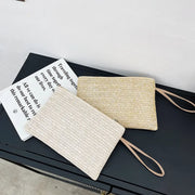 bohemian straw woven clutch, view 4 - MRSLM