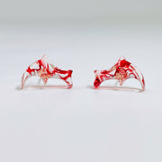 handmade devil wings ear studs, view 3 - MRSLM
