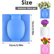 Silicone suction cup wall vase, view 10 - MRSLM