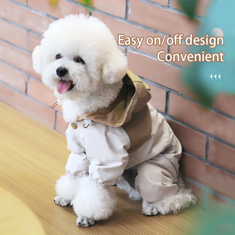 waterproof dog raincoat for small breeds, view 6 - MRSLM