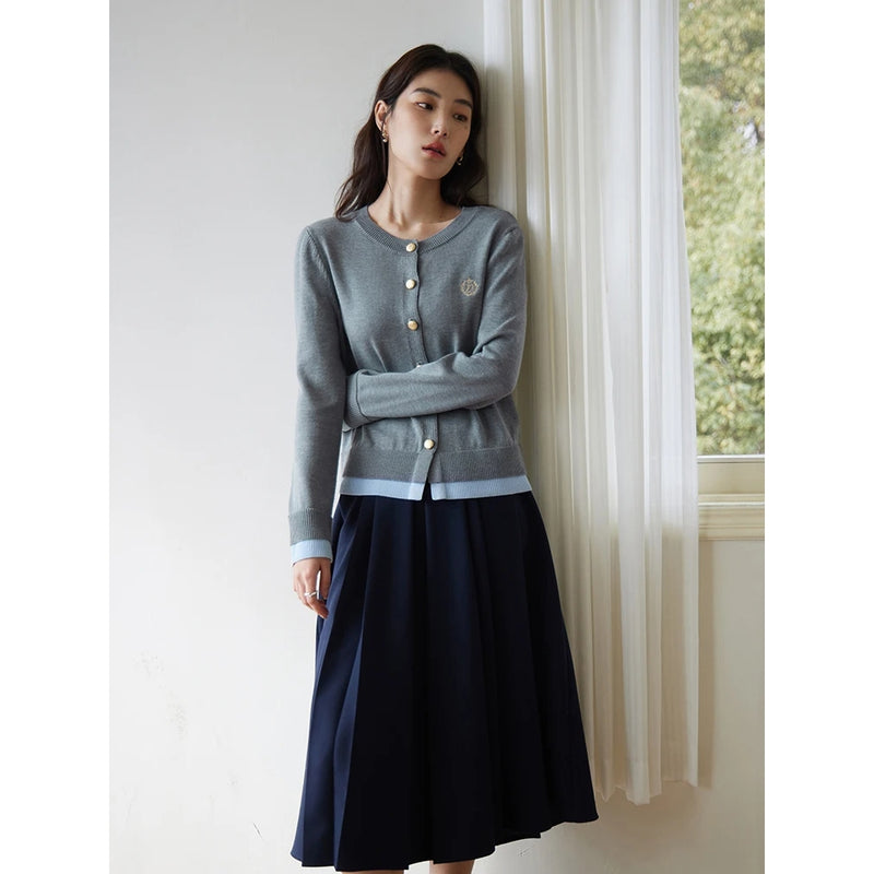 contrast color knit sweater, view 5 - MRSLM