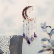 natural agate crystal dream catcher pendant, view 11 - MRSLM