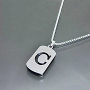 titanium steel letter necklace, view 8 - MRSLM