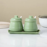 elegant ceramic spice jar set, view 2 - MRSLM