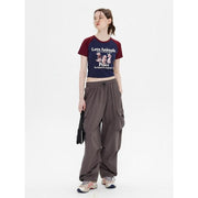 animal graphic raglan crop top, view 5 - MRSLM