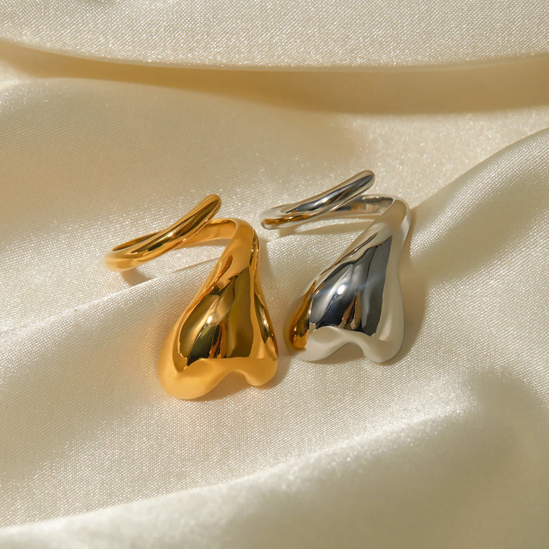 heart twine open ring, view 6 - MRSLM