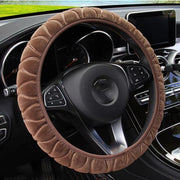 Soft winter plush steering wheel cover, view 8 - MRSLM