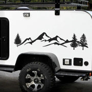 reflective mountain and tree landscape car decal, view 7 - MRSLM