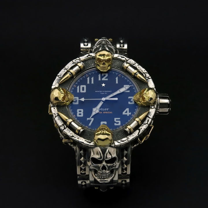 resin skull strap electronic watch, view 2 - MRSLM