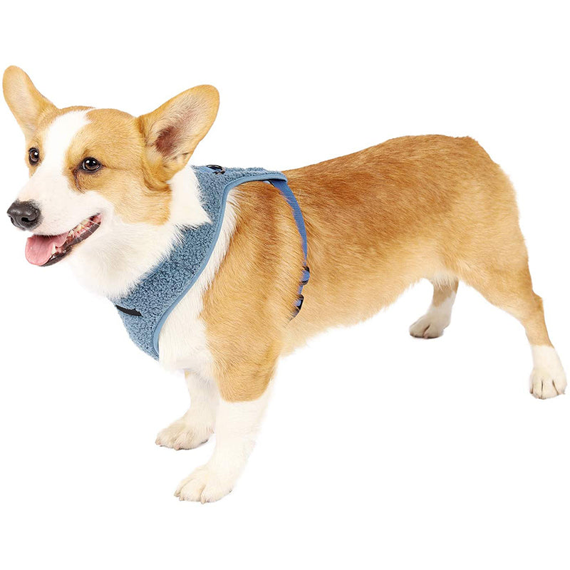 fleece dog harness and leash set, view 6 - MRSLM