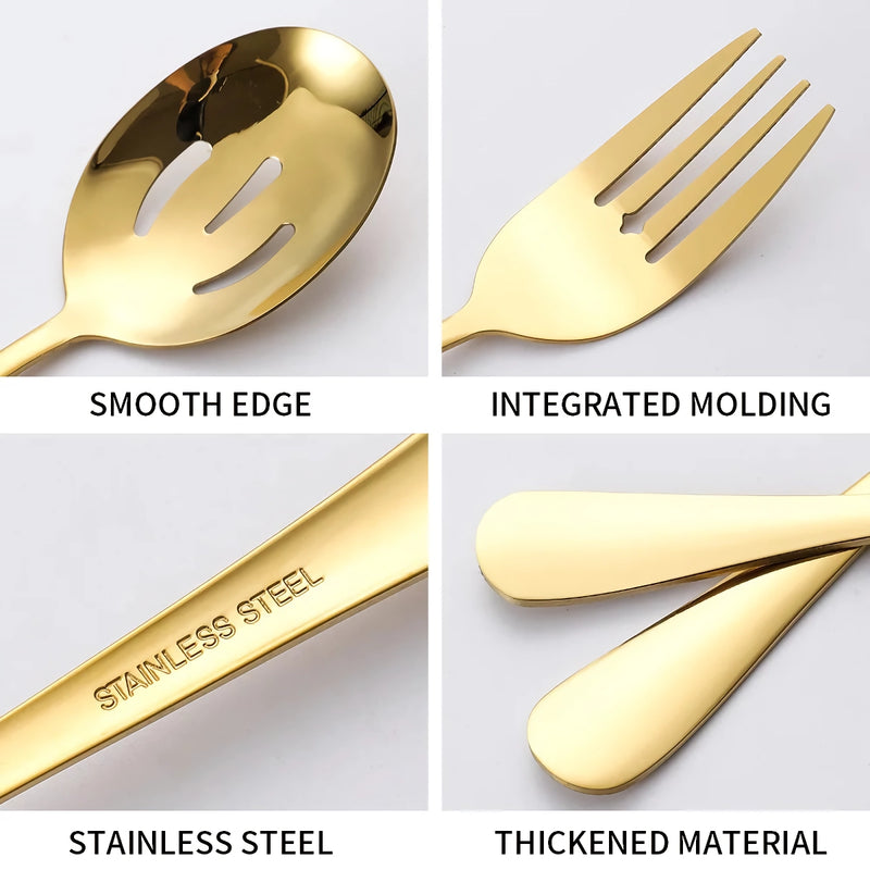 stainless steel serving set, view 11 - MRSLM