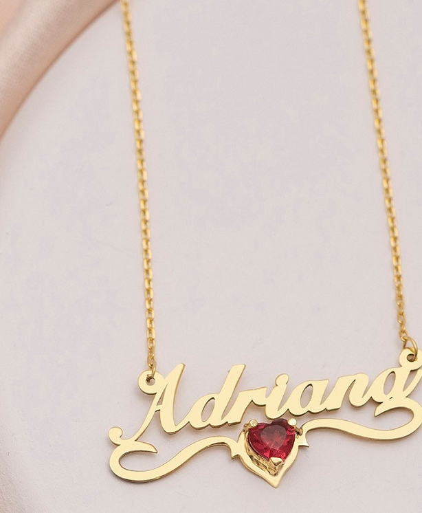 Custom name stainless steel necklace, view 4 - MRSLM