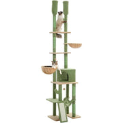cactus floor-to-ceiling cat tower, view 2 - MRSLM