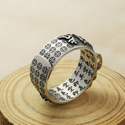 men's silver pixiu ring, view 4 - MRSLM
