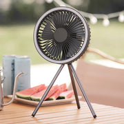 rechargeable camping fan with LED light - MRSLM