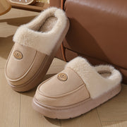 Men's suede plush-lined house slippers, view 3 - MRSLM