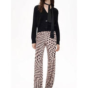 women stars pattern V-neck cardigan, view 7 - MRSLM