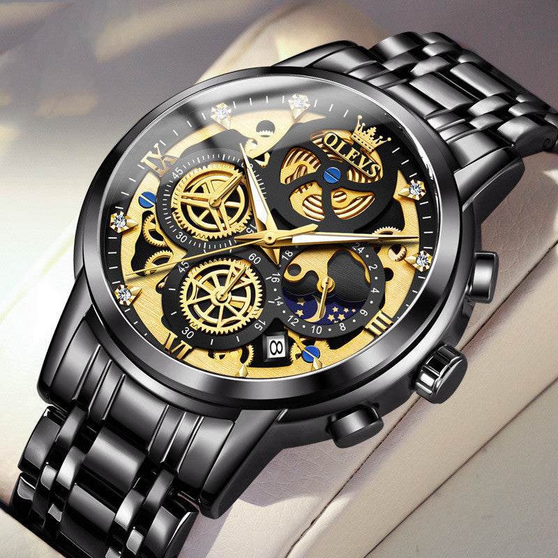men's quartz chronograph watch, view 2 - MRSLM