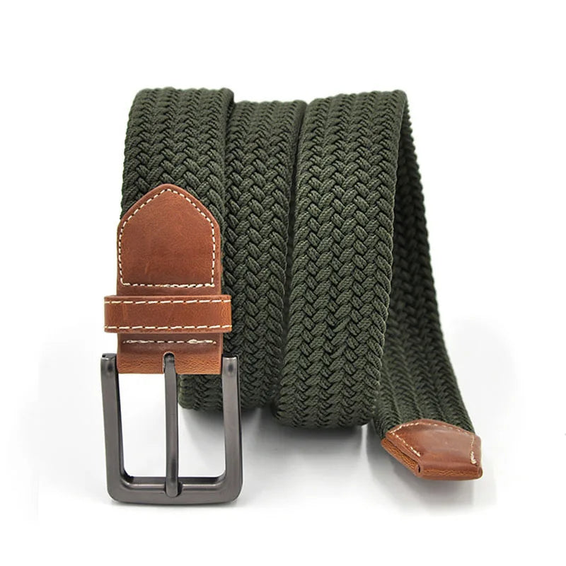 men's elastic braided stretch belt, view 8 - MRSLM