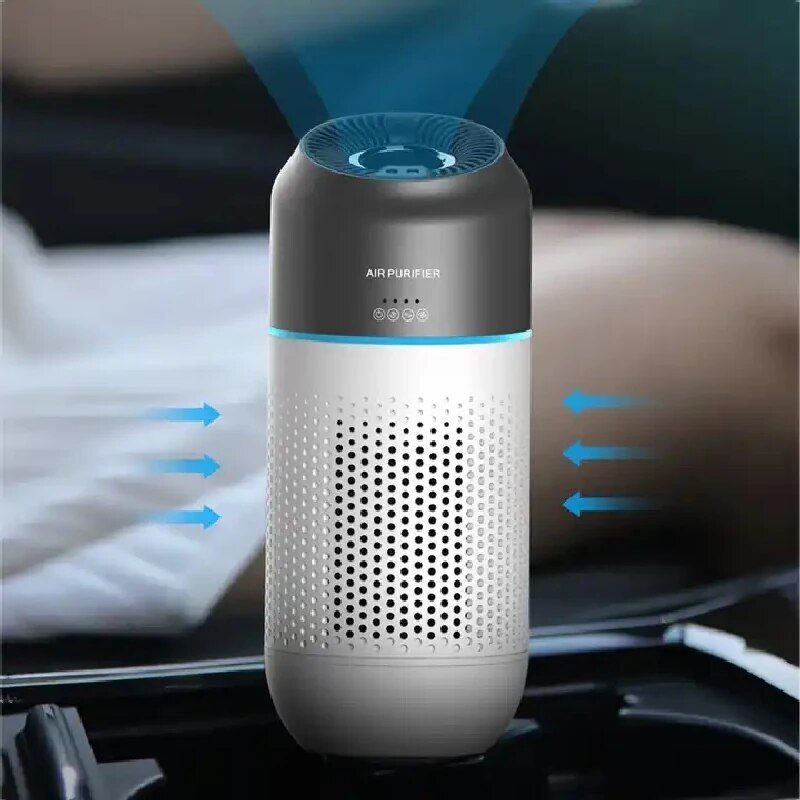 Portable mini HEPA car air purifier, view 2 - MRSLM