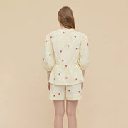 Bow embroidery shorts set, view 3 - MRSLM