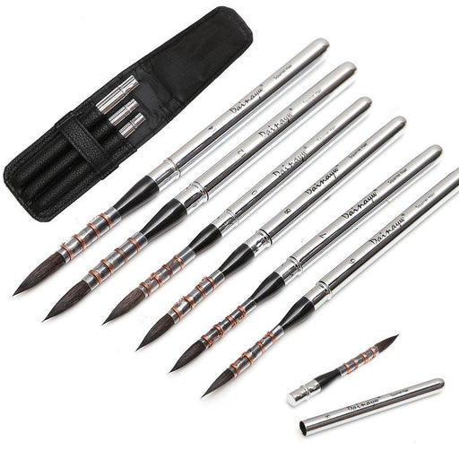 6-piece travel watercolor paint brushes - MRSLM