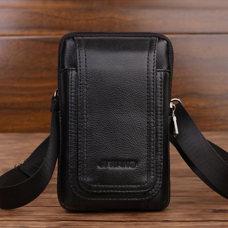 mini cowhide phone waist bag, view 2 - MRSLM