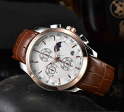 men's six-hand calendar quartz watch, view 7 - MRSLM