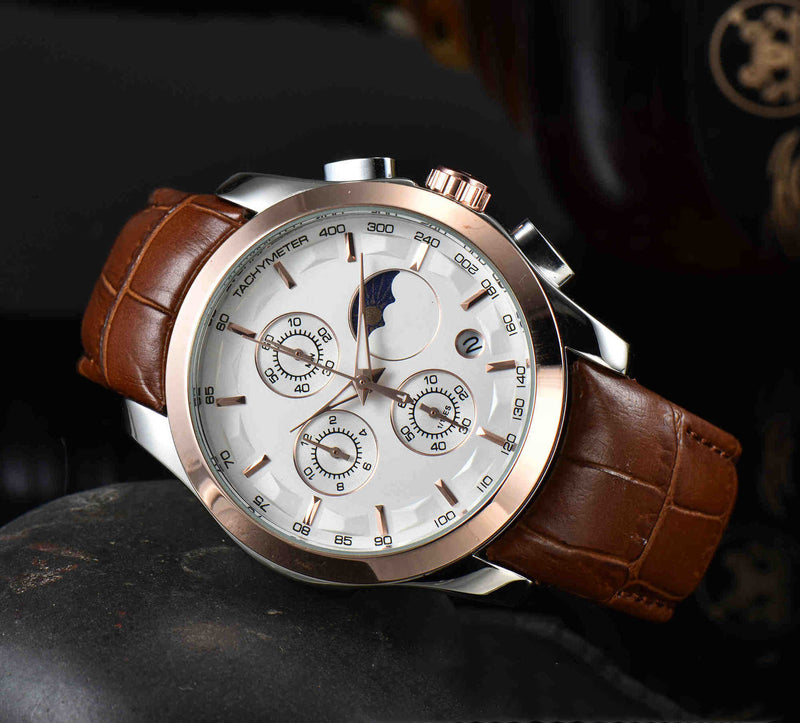 men's six-hand calendar quartz watch, view 7 - MRSLM
