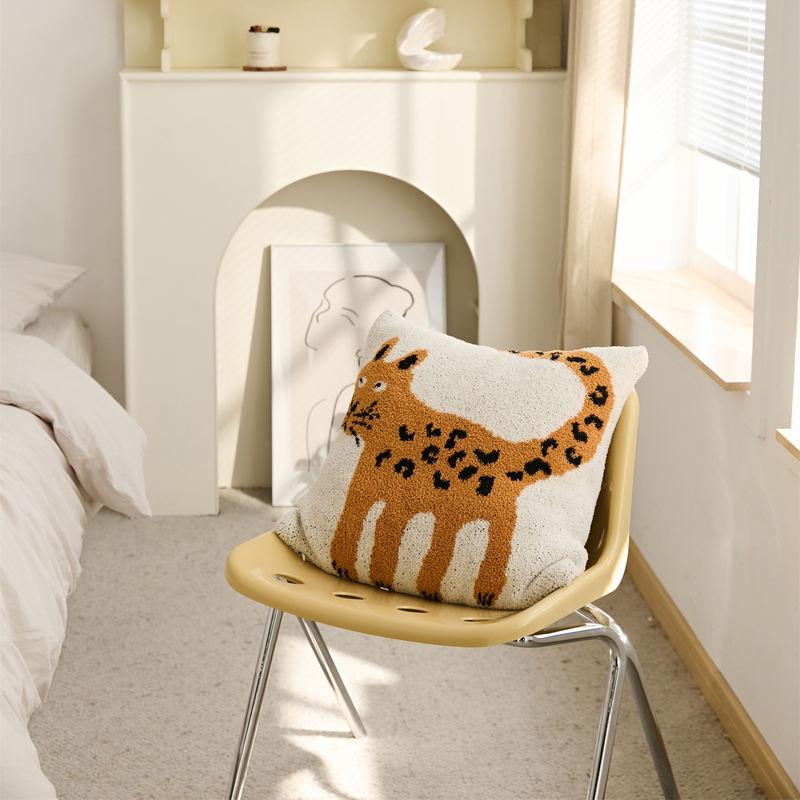 cute spot cat microfiber knitted cushion cover - MRSLM