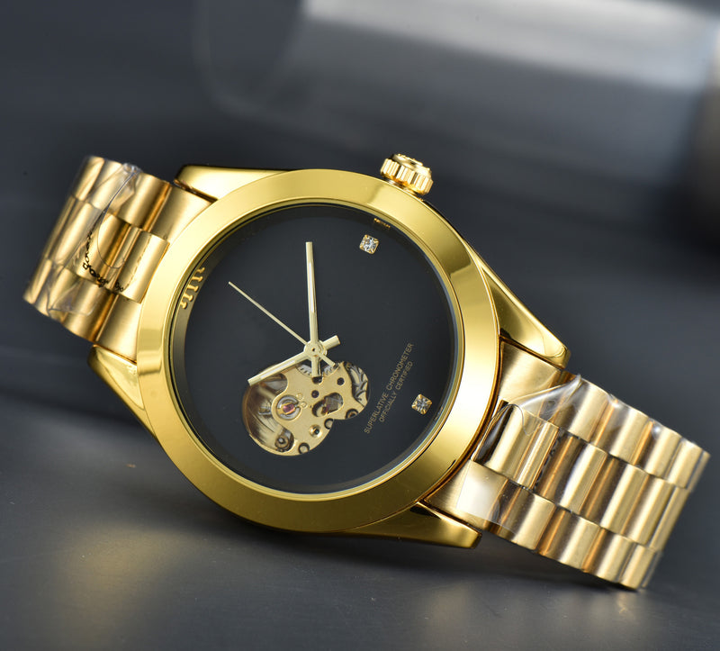 men's hollow mechanical casual watch, view 3 - MRSLM