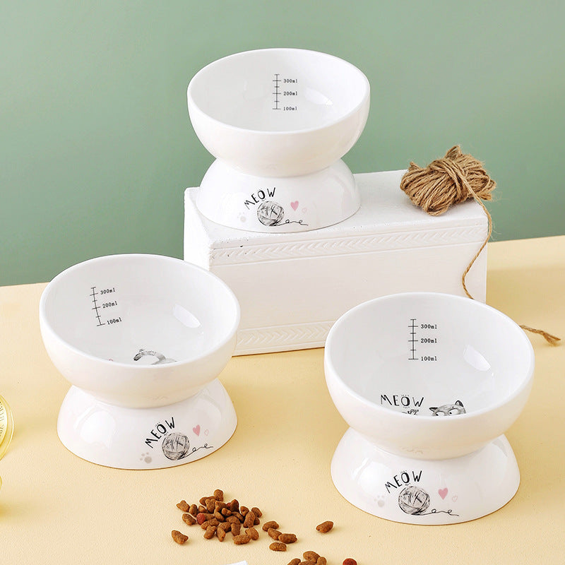 elevated ceramic cat bowl - MRSLM