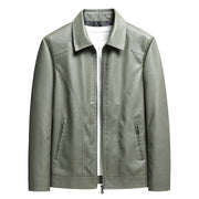 Men's thin faux leather jacket, view 4 - MRSLM