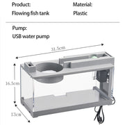 Aquarium fish tank kit with oxygen bar and USB filter, view 7 - MRSLM