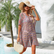 bohemian lace beach cover-up, view 14 - MRSLM