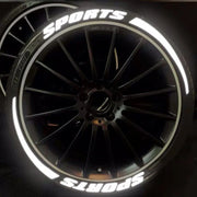 Reflective 3D tire lettering decals, view 5 - MRSLM