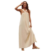 backless cross shoulder strap dress, view 5 - MRSLM