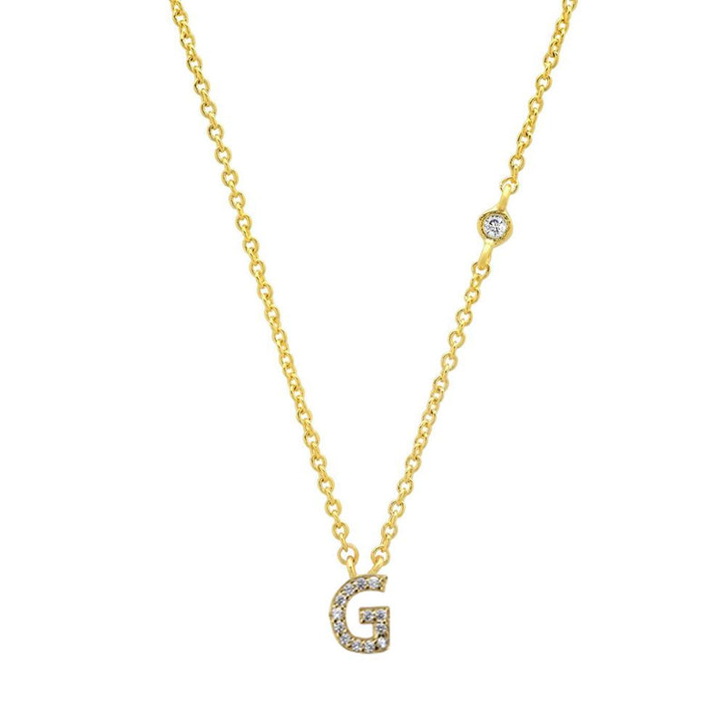 letter pendant necklace, view 22 - MRSLM