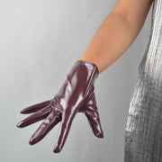 Patent faux leather short gloves, view 14 - MRSLM